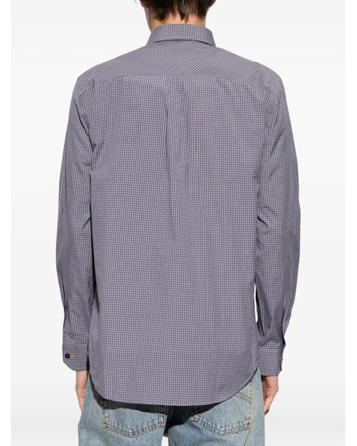 Paul Smith Purple Checked-Pattern Shirt for men