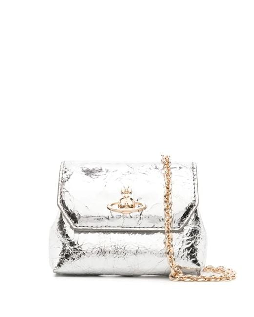 Vivienne Westwood White Nano Pouch Chain Bag