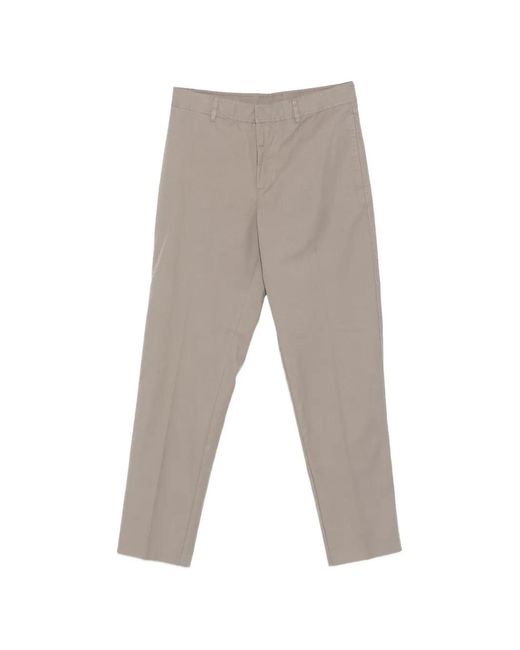 Emporio Armani Gray Logo-Appliqué Trousers for men