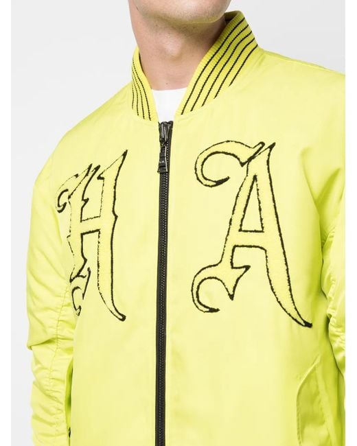 Haculla Yellow Venom Reversible Bomber Jacket for men