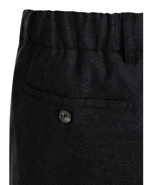 Thom Krom Black Drawstring-Waist Track Pants for men