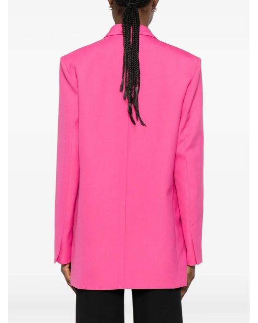 Alberta Ferretti Pink Double-Breasted Jacket