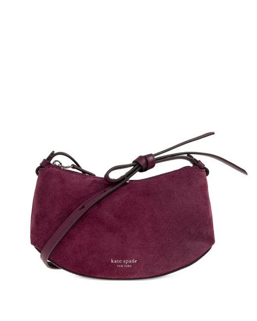 Kate Spade Purple Loop Suede Crossbody Bag