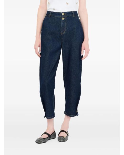 Liu Jo Blue Button-Fastening Balloon Jeans