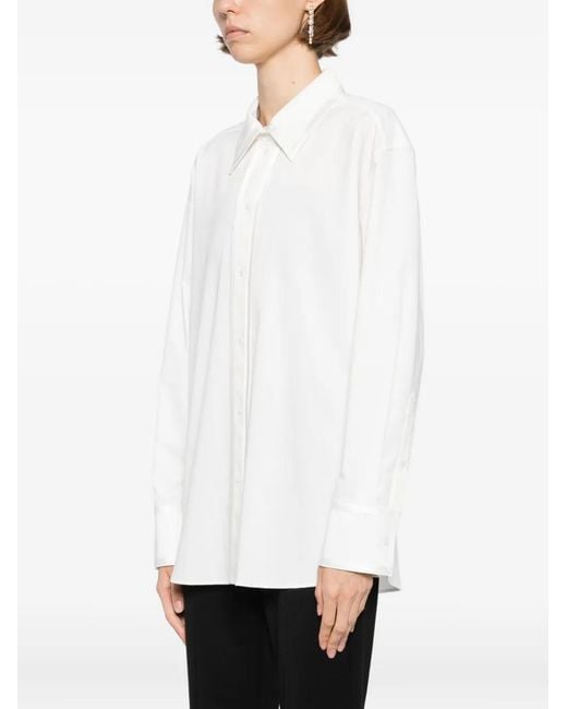 Alice + Olivia White Perfect Button Down Shirt