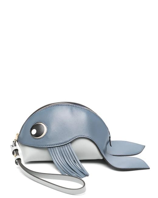 Bolso de mano con forma de pez Fendi de color Blue