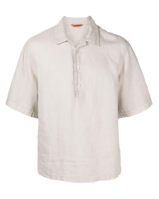 Barena Mola Linnen Overhemd in het White voor heren