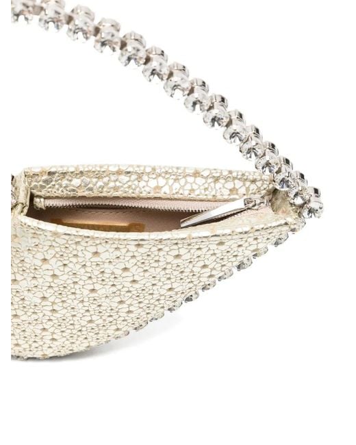L'ALINGI White Love Rhinestone Embellished Clutch Bag