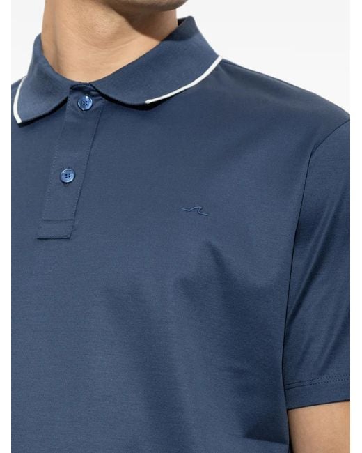 Paul & Shark Blue Logo-Embroidered Polo Shirt for men