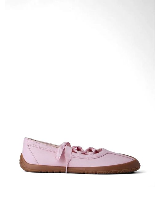 Camper Pink Ribbon Ballet Flats