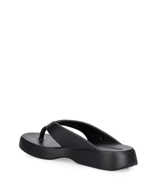 Melissa Black Logo-Plaque Flip-Flops