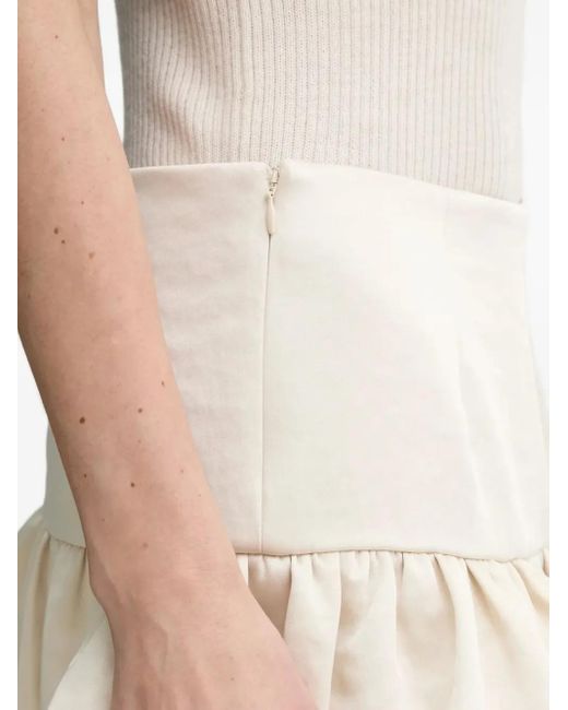 Herskind White Bubble-Hem Mini Skirt