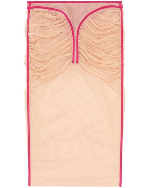 Falda midi O-Lyla fruncida DIESEL de color Pink
