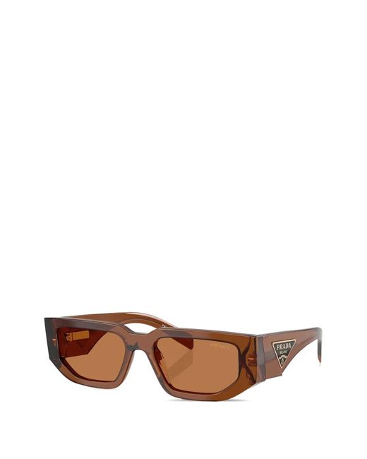 Prada Pink Triangle-Logo Sunglasses for men
