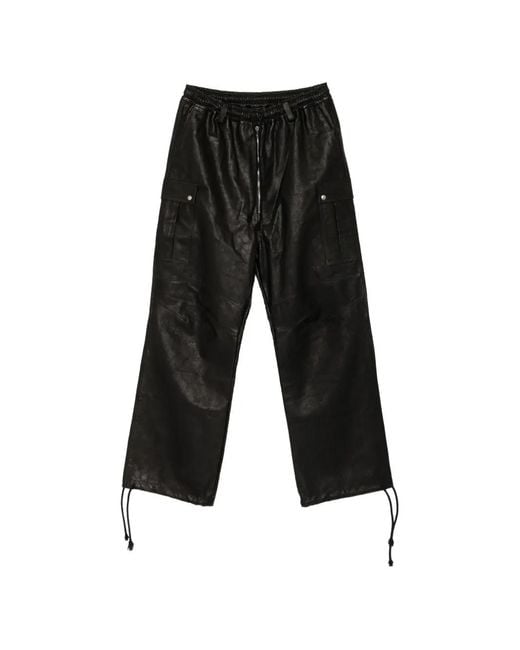 A Diciannoveventitre Black Daves Leather Trousers for men