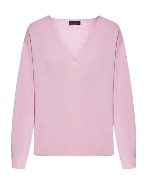 Roberto Collina Pink Wool Sweater
