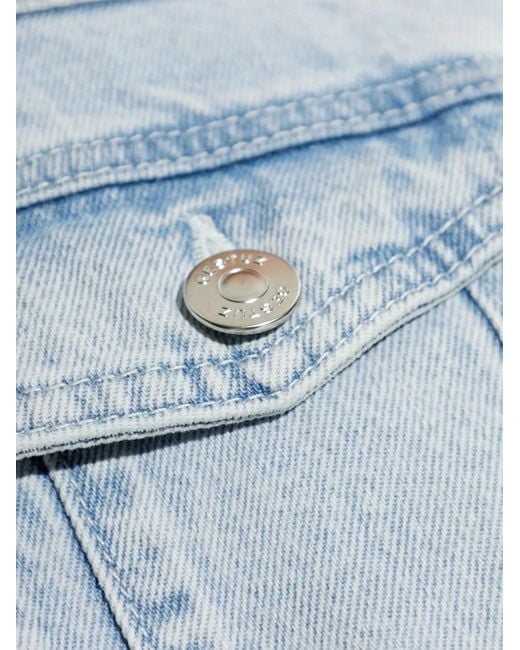 Gestuz Blue Gzparwana Button-Down Denim Jacket