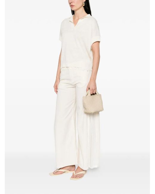 High White Side Panel Trousers