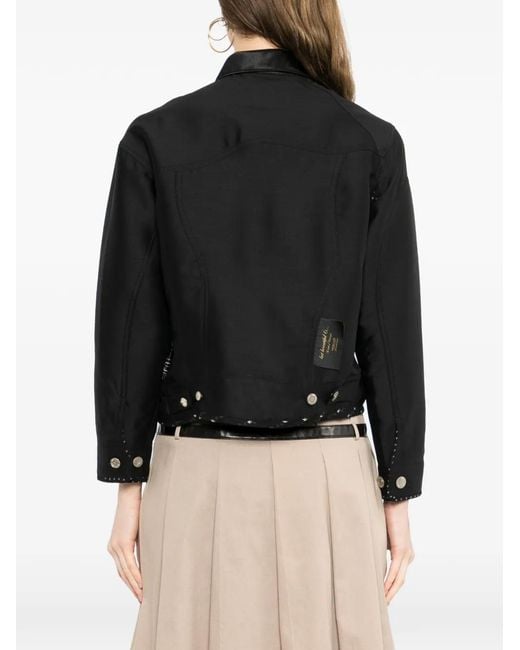 Undercover Black Veste À Ourlet Imprimé