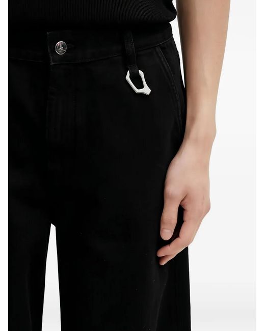 HELIOT EMIL Black Jean Ample À Détail D'Anneau for men