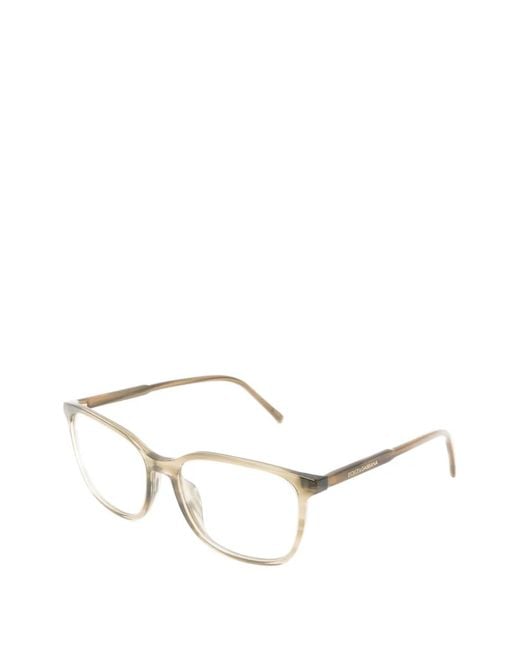 Dolce & Gabbana Natural Rectangle-Frame Glasses