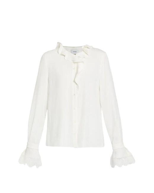 Erdem White Cady Blouse