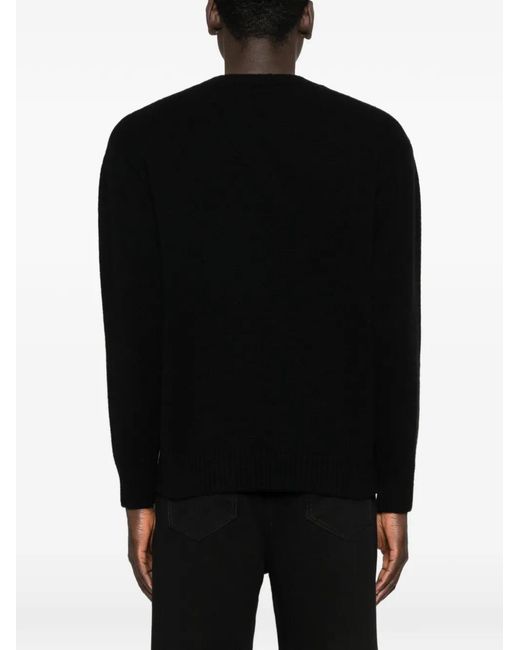 Neighborhood Black Crewneck Plain Sweater for men