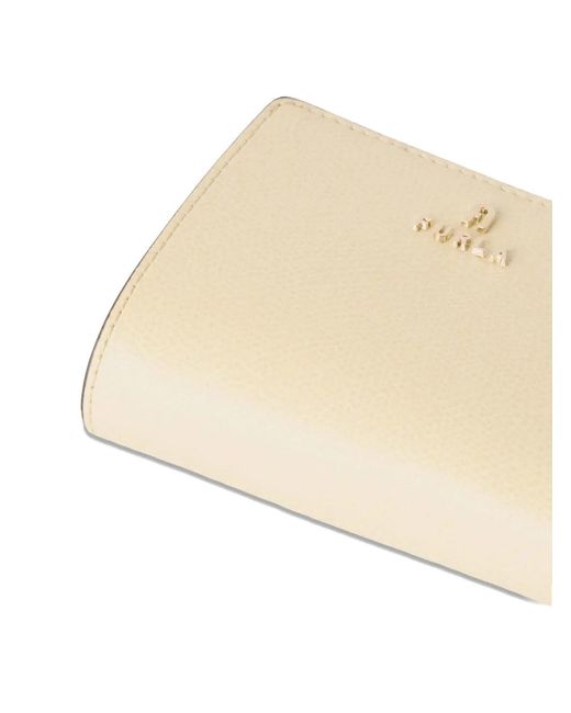 Furla Natural S Camelia Grained-Leather Wallet