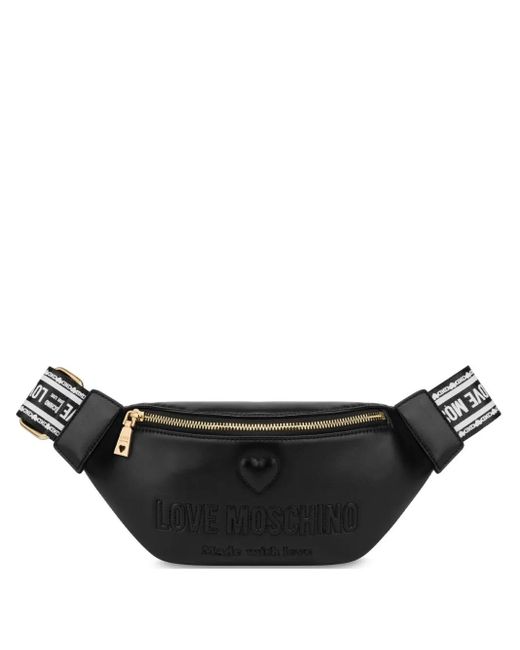 Love Moschino ロゴエンボス ベルトバッグ Black