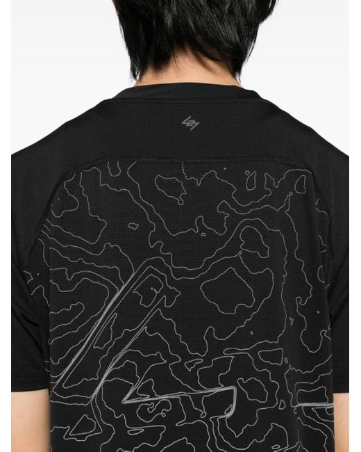 REPRESENT 247 Black Contour Run T-Shirt for men