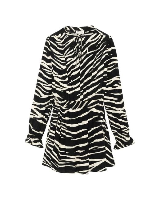 Zadig & Voltaire Black Rayados Dress