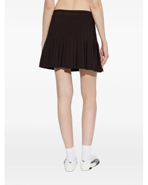 Lacoste Black Wrap Pleated Mini Skirt