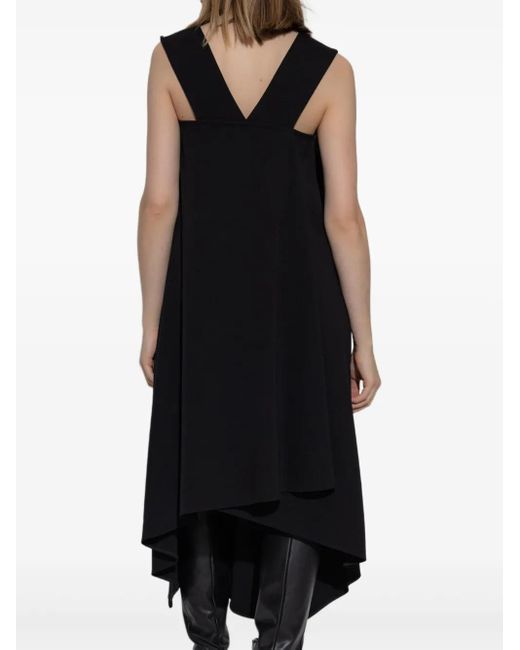 Sportmax Black Ärmelloses Kleid Mit V-Ausschnitt