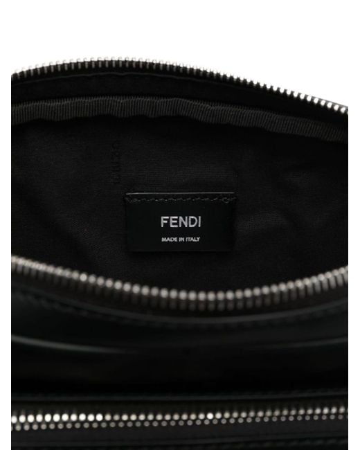Fendi Black Shadow Diagonal Messenger Bag for men