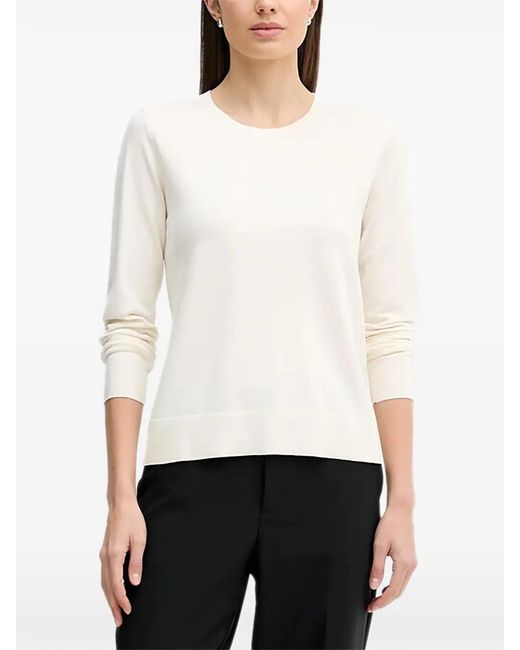 Sisley White Crew-Neck Sweater