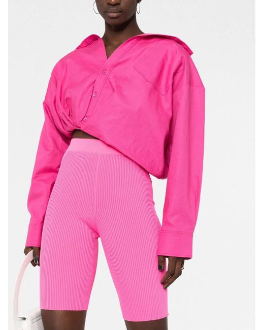 Jacquemus Gesmockte Blouse in het Pink