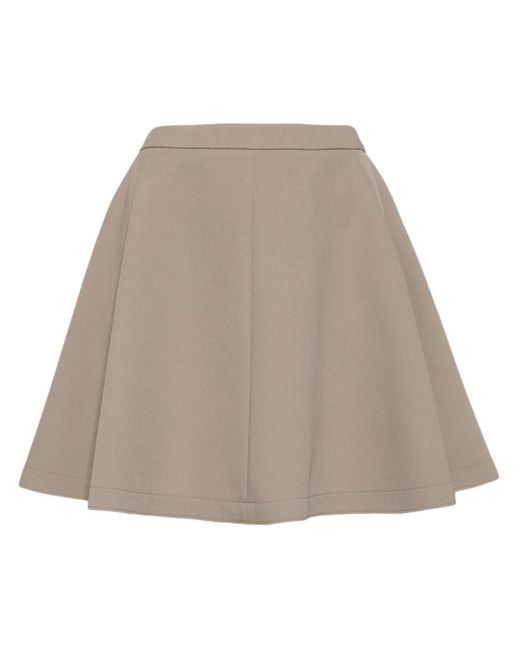 High-waisted godet skirt di AMI in Natural