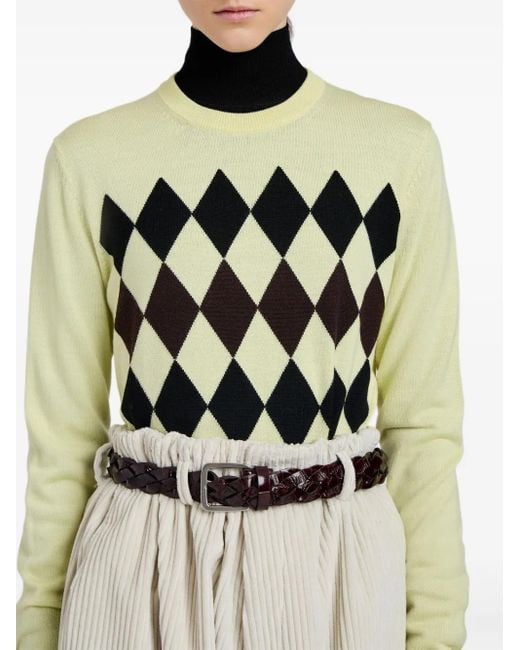 Proenza Schouler Black Pullover mit Rautenmuster