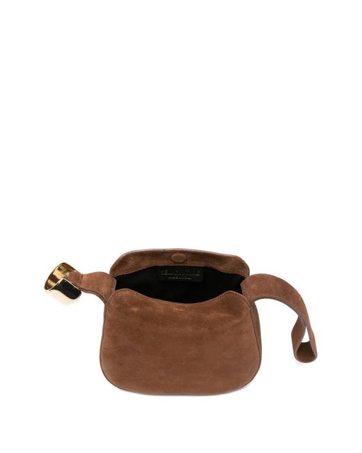 Semicouture Brown Mini Sac À Main Baily En Daim