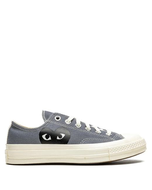 Converse White X Comme Des Garçons Play Chuck 70 Ox "Steel" Sneakers