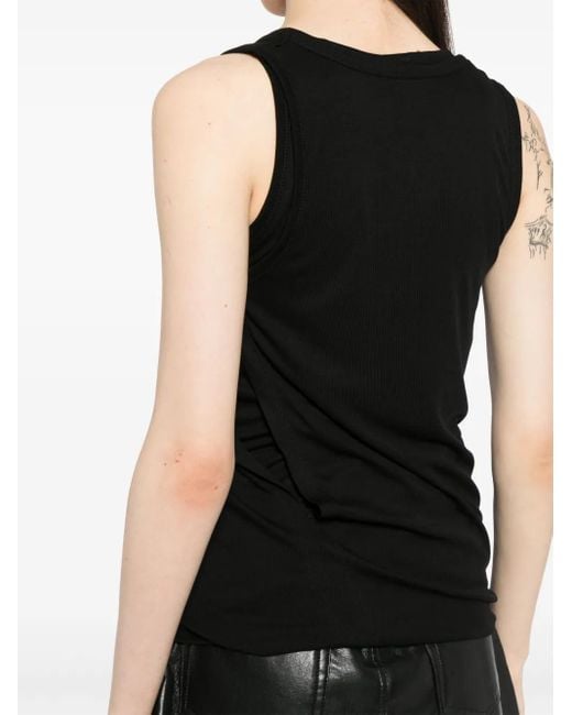 Helmut Lang Black Scoop-Neck Tank Top