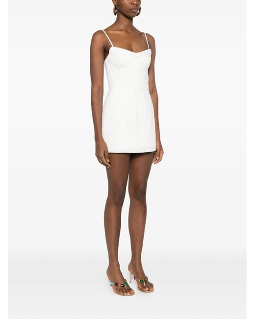 Zimmermann White Strap Structured Dress