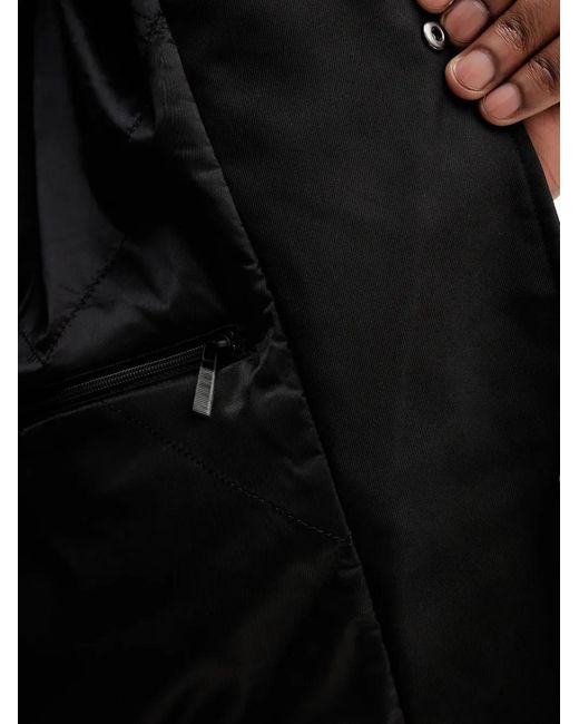 ARMANI EXCHANGE Black Button-Fastening Coat for men