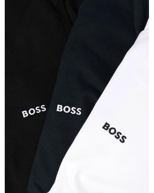 Boss Black Set Of Three Long-Sleeve T-Shirts for men
