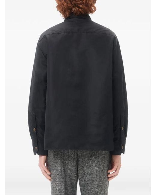 Valentino Garavani Blue Nylon Shirt Jacket With Vgold for men