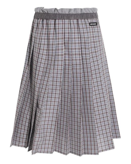 Gonna Plissettata di Miu Miu in Gray