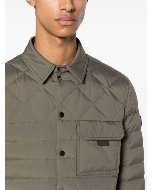 Moncler Gray Iseran Quilted Shirt Jacket for men
