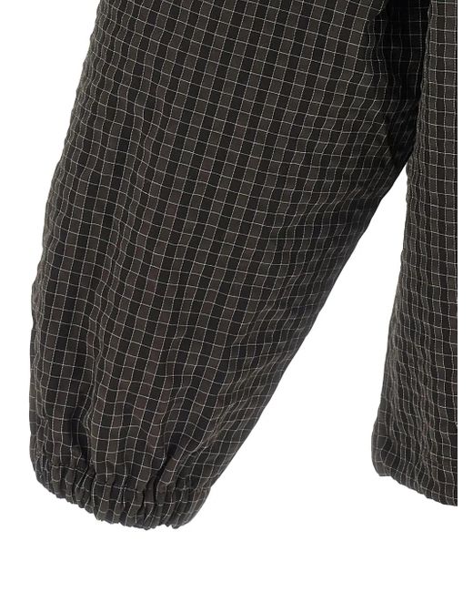 Gramicci Gray Check-Pattern Hooded Jacket for men