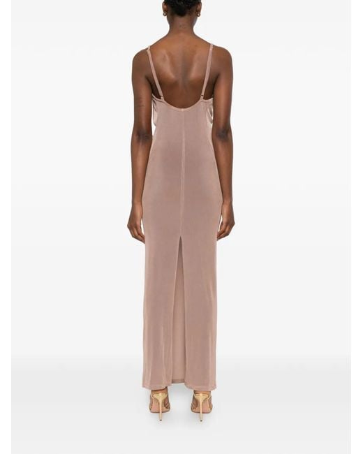 ELEH White Draped Maxi Dress
