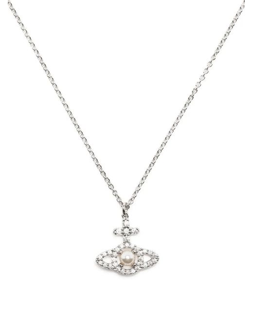 Vivienne Westwood Metallic Olympia Embellished Orb Necklace